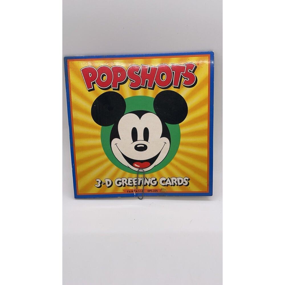 Vintage Disney Mickey Pop Up 3D Pop Shots Happy Birthday Greeting Card DPS-224